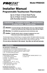 Prostat PRS6420 Installer Manual