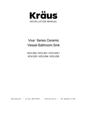 Kraus Viva KCV-201GWH Installation Manual