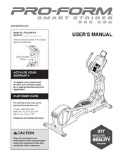 Icon Health & Fitness Pro-Form Smart Strider 895 CSE User Manual