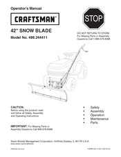 Craftsman 486.244411 Operator's Manual