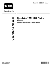 Toro TimeCutter MX 4260 Operator's Manual