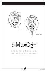 Maxtec MAXO2+ AE Operating Manual & Instructions For Use