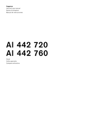 Gaggenau AI 442 720 Use And Care Manual