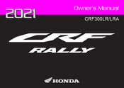 Honda CRF RALLY 2021 Owner's Manual