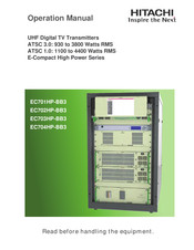 Hitachi EC703HP-BB3 Operation Manual