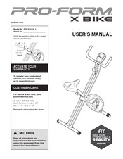 Icon Health & Fitness Pro-Form X Bike User Manual