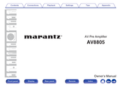 Marantz AV8805 Owner's Manual