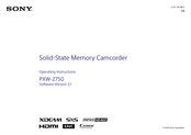 Sony PXW-Z750 Operating Instructions Manual
