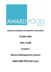 AWARD POOLS GROUP CLEAR CARE A50 Owner's Handbook Manual