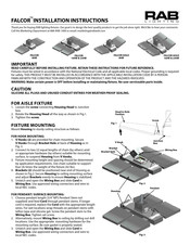 RAB Lighting FALCOR 230W Installation Instructions Manual