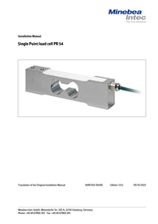 Minebea Intec PR 54/7.5 Installation Manual