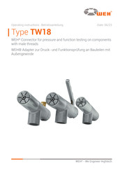 Weh TW18 Operating Instructions Manual