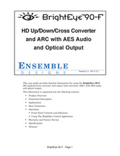 Ensemble Designs BrightEye 90-F Instruction Manual