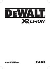 DeWalt XR DCS388 Original Instructions Manual