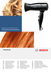 Bosch PHD 2511B Instruction Manual
