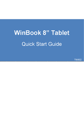 Winbook TW802 Quick Start Manual