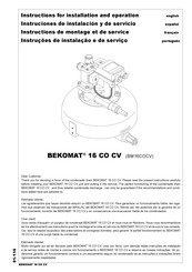 Beko BEKOMAT 16 CO Instructions For Installation And Operation Manual