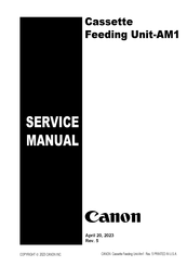 Canon Cassette Feeding Unit-AM1 Service Manual