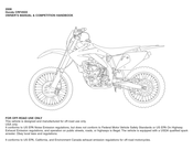 Honda CRF450X 2008 Owner's Manual