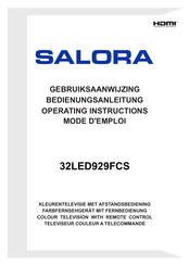 Salora 32LED929FCS Operating Instructions Manual