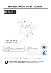 Nexgrill 720-0697A Assembly & Operating Instructions