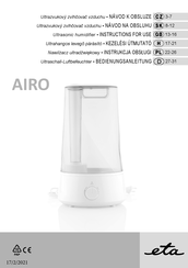 eta AIRO Instructions For Use Manual