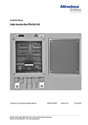 Minebea Intec Cable Junction Box PR 6130/35S Installation Manual