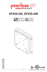 peerless-AV SMARTMOUNT SF630-AW Manual