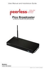 peerless-AV Pico Broadcaster HDS-PB100AV User Manual And Installation Manual
