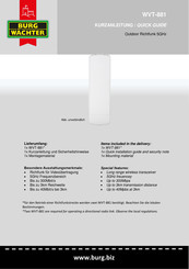 Burg Wächter WVT-881 Quick Manual