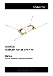 GOMspace NanoCom ANT-6F UHF Manual