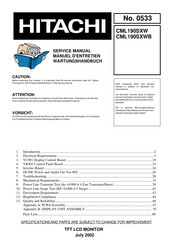 Hitachi CML190SXW B Service Manual