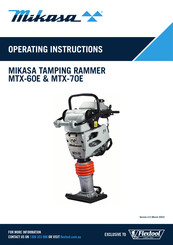 Mikasa MTX-60E Operating Instructions Manual