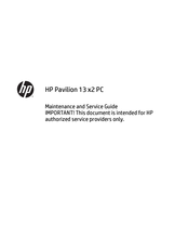 HP Pavilion 13 x2 Maintenance And Service Manual
