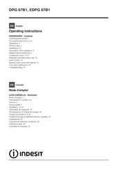 Indesit DPG 67B1 Operating Instructions Manual