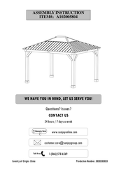 Sunjoy A102005804 Assembly Instructions Manual