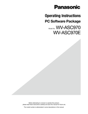 Panasonic WV-ASC970 Operating Instructions Manual