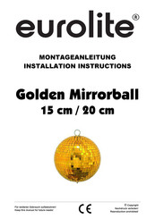 EuroLite 50120023 Installation Instructions Manual