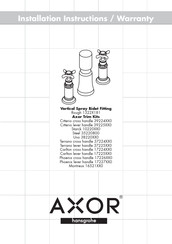Hans Grohe AXOR Trim Kits 37224 0 Series Installation Instructions / Warranty