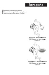 Hans Grohe Croma Select E Pressure Balance 04910 0 Series Installation/User Instructions/Warranty