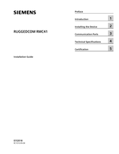 Siemens RUGGEDCOM RMC41 Installation Manual