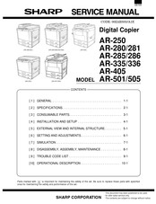 Sharp AR-501 Service Manual