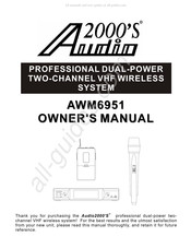 Audio2000's AWM6951 Owner's Manual