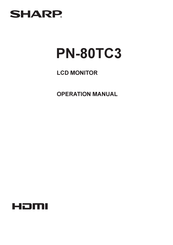Sharp PN-80TC3 Operation Manual
