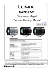 Panasonic Lumix H-FS14140PKA Service Training Manual