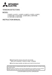 Mitsubishi Electric LX-005TD Instruction Manual