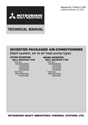 Mitsubishi Heavy Industries SRK100VNXPZSX Technical Manual