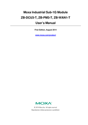 Moxa Technologies ZB-DCU3-T User Manual