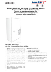 Bosch AQUA STAR 2400E LP Manual