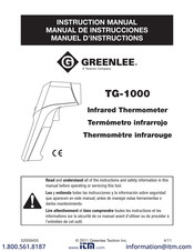 Textron GREENLEE TG-1000 Instruction Manual
